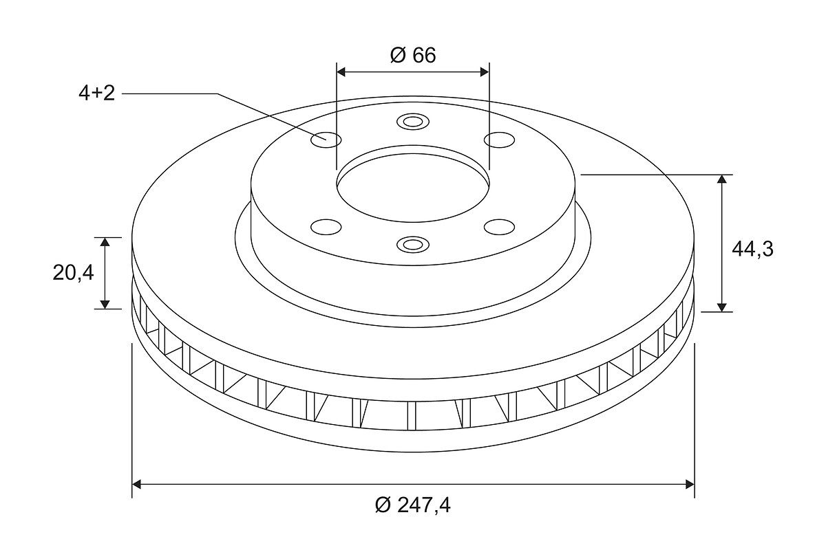 On Fren Aynasi (Diskli) 205 1,3 / 1,6 / 1,6I / 1,9 / 1,9GTI / Cabrio 88>95 | VALEO 186195 | OEM 4246A6 4246A6 91517694 95669225 91517694 95669225