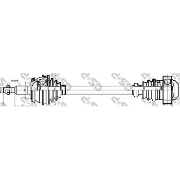 Aks Sol Transporter T5 03>10 1.9TDI | GSP 261105 | OEM 7H0407271AK 7H0407271E 7H0407271T