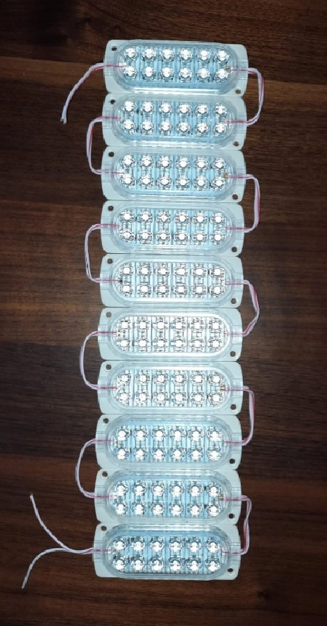 Parmak Lamba Seti 12V 12 LED'li Şeffaf Beyaz (10 Adet) | OEM SP10B
