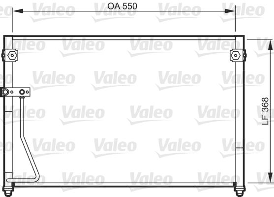 Klima Radyatoru Mazda 626 V 98>02 (Fs) / (550X368X20) | VALEO 818085 | OEM GE4T61480A GE4T61480