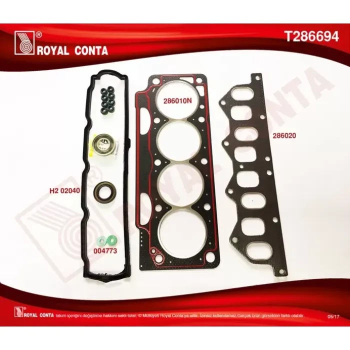 Ust Takim Contasi Keceli Laguna Megane 1,8 / 2,0 8V (F3P / F3R) | ROYAL T286694 | OEM 7701467058