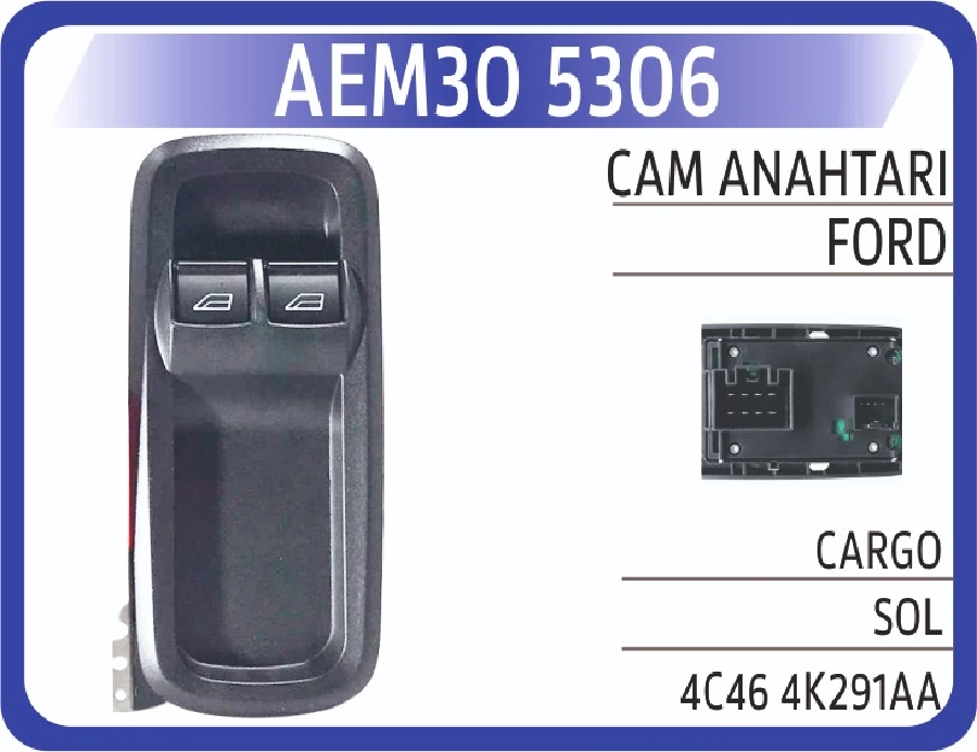 Cam Anah Sol Çiftli Cargo CN1514A132 | OEM AEM305306