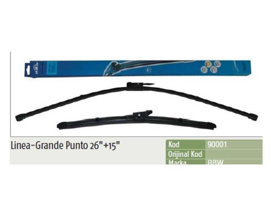 Silgi Paleti (2 Adet) 380 ve 650mm Muz - Grande Punto (2005 ve sonrası ) Linea (2007 ve sonrası ) Punto Evo (2009 ve sonrası ) Punto | OEM 90001