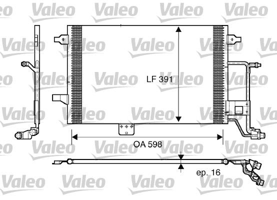 Klima Radyatoru A6 Allroad 02>05 641×409×16 | VALEO 817665 | OEM 4B0260401G 4B0260401G 4B0260403AA 4B0260403G 4B0260403AA 4B0260403G