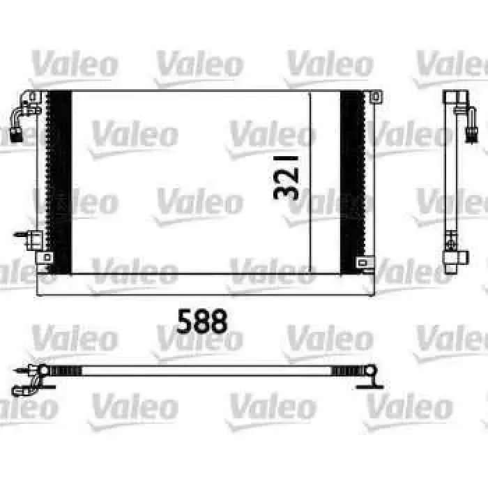 Klima Radyatoru P106 YM Saxo 99> Olcu: (588×321) | VALEO 817655 | OEM 6455AG