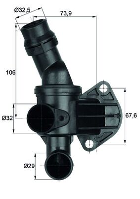 Termostat 87° A1 11>14 A3 04>13 Golf 5 6 06>13 | MAHLE TI680 | OEM 06F121111H