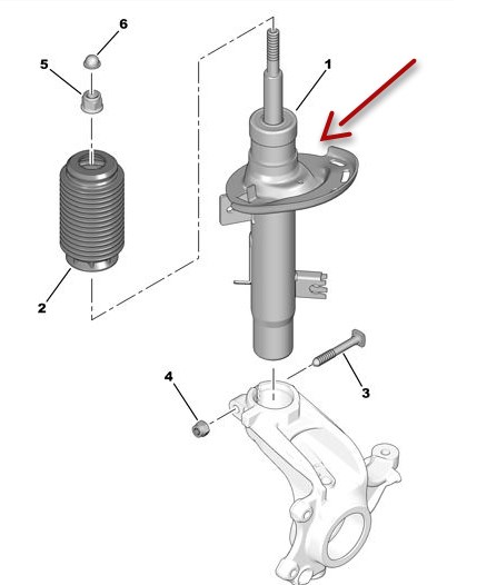 On Sag Amortisor C4 Cactus 14> | SACHS 350 111 | OEM 9809713380 9810704980