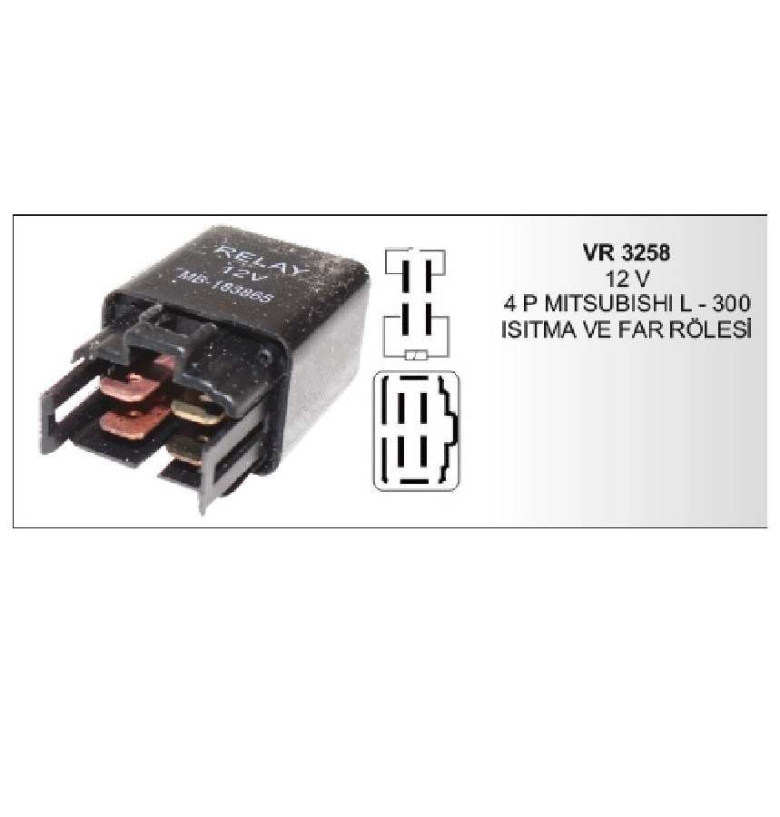 12V 4P Mitsubishi L-300 Isıtma ve Far Rolesı | OEM VR3258