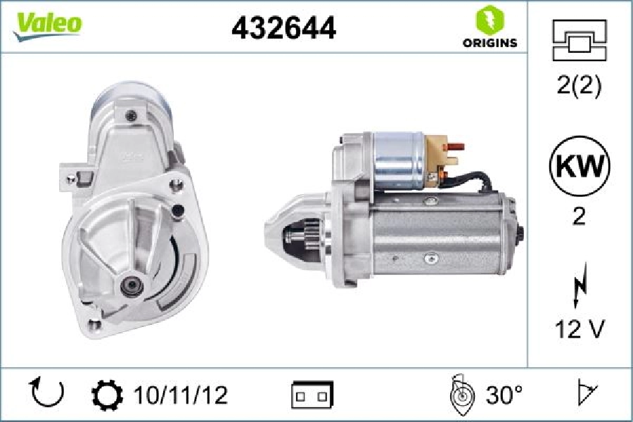 Mars Motoru (12V 2,0KW 11 Dış) W202 1993-2000 W203 2000-2007 W124 1993-1995 W210 1999-2002 W211 2002-2008 Vito 638 1997 ve sonrası 0 | OEM 432644