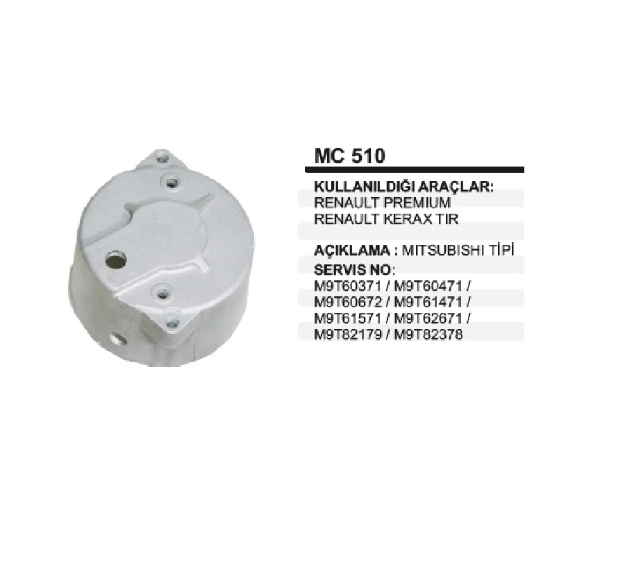 Marş Arka Kap. Mitsubishi Reno Tır, Ford Rgo Kp MAK510 | OEM MC510