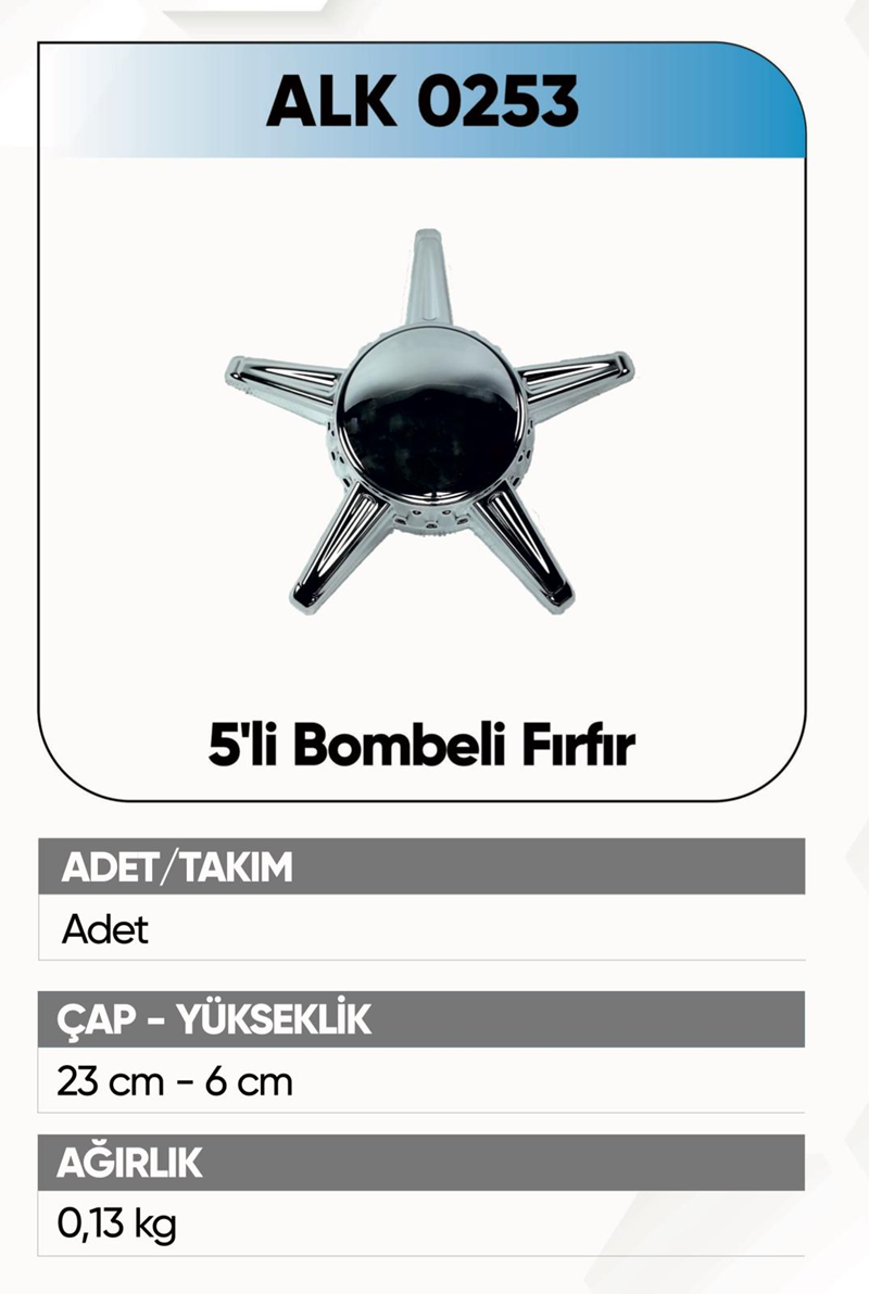 Alkotek Jant Kapağı Fırfırı 5 Li Bombeli