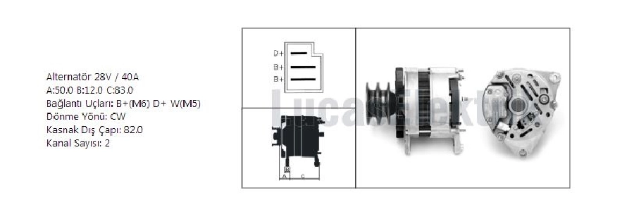 Alternatör A127, 24V, 40A DİNAMO1 Chrys Brnsz Hino Mot | OEM 61920150