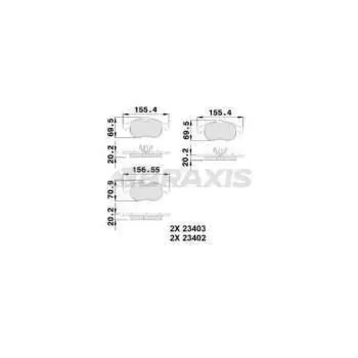 On Fren Balatasi Vectra C Zafira B Astra H Signum | BRAXIS AA0045 | OEM 1605139 1605136 1605095 1605098