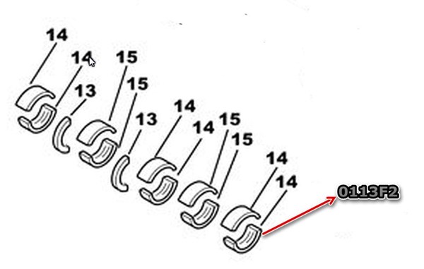 Ana Yatak Std 106 206 307 Partner / C2 C3 Saxo Berlingo 1.1 - 1.4 TU1JP, TU3JP, ET3J4 | NE 180037000100 | OEM 34418 34417 0113.F6 0113.F3 0113.58 0113.57 039 HS 19969 000 H1071/5 STD