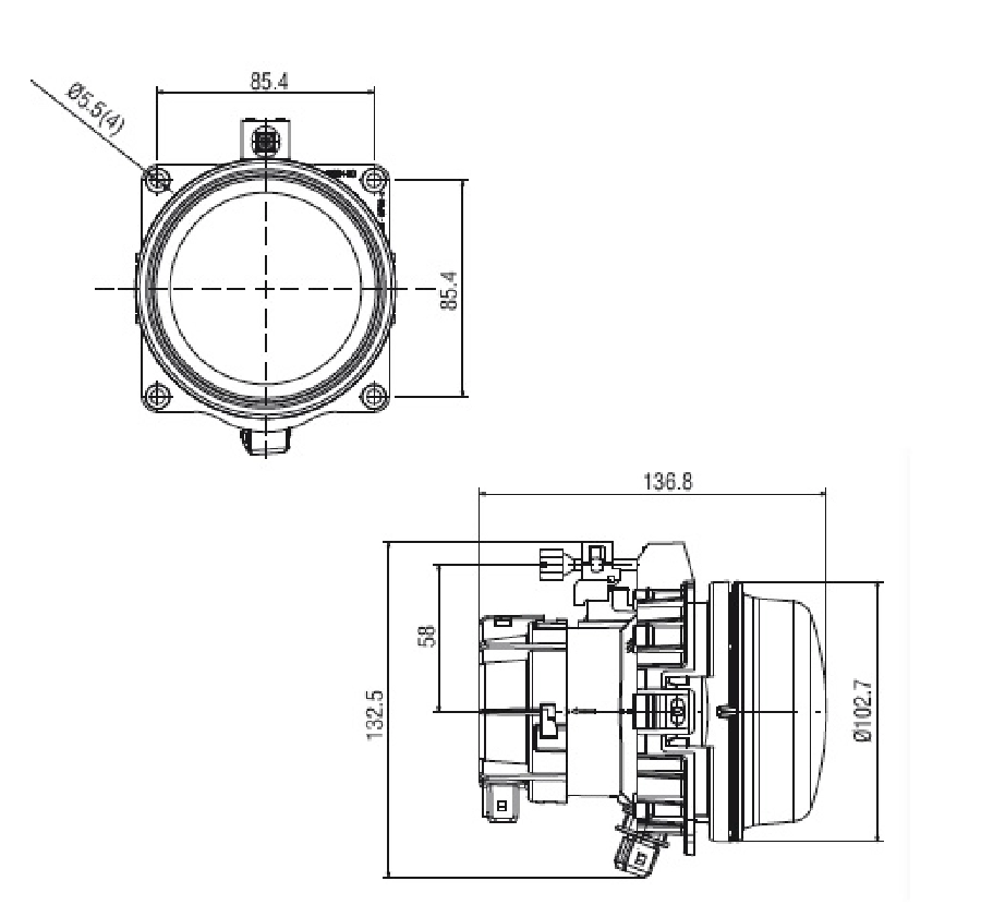 Yeni Cadface Spot Uzun Hüzme + Park (Pozisyon) Far, Uzun Camlı 24V 14217-14218 | OEM 14231E