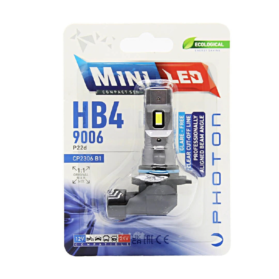 LED Far Ampulü (Adet) Mini H3 12-24V Compact LED (Tekli Blister) | OEM CP2303B1