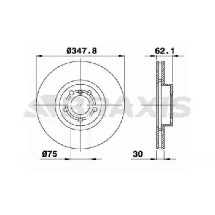 Fren Diski On (348MM) Bmw X5 E70 X6 E71 | BRAXIS AD0411 | OEM 34116886477 34116886477 34116793244 34116793244