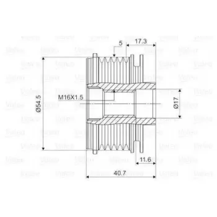 Alternator Kasnagi Clio II (1,5 DCI) | VALEO 588026