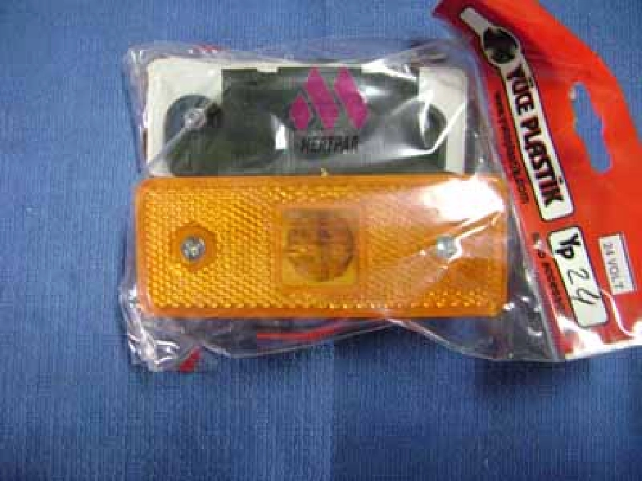 Marker Side Sallama Lamba (Dikdörtken) LED'li Sarı 12V=24V | OEM YP24S