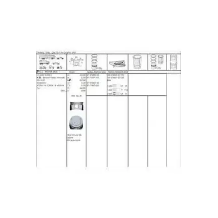 Piston Segman Std 73.40MM Z14XEP Astra G – Astra H Corsa C – Corsa D – Meriva A – Tigra B | AKD 44-3556-16-00 | OEM 5623229 55355068