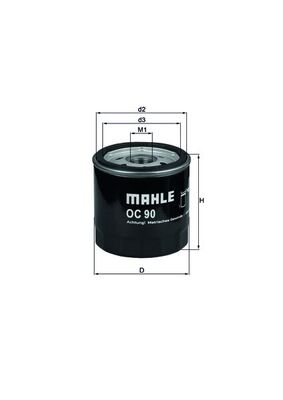 Yag Filtresi (Metal Filtre) Tum Opel Modeller 1,4 1,6 1,8 2,0 95> | MAHLE OC90OF | OEM 650104