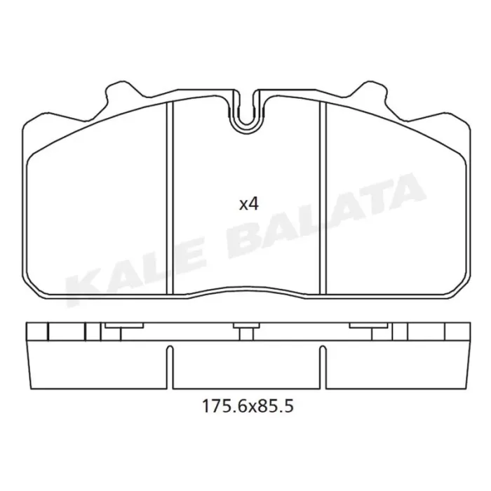 On Fren Balata MAN 12 153 (97 ) Otokar Sultan Novo Turkuaz | KALE B 29088 260 14 | OEM 12182145 12999577 12999667