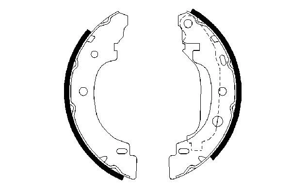 Arka Fren Balatasi Pabuc Kangoo 1.2 / 1.4 / 1.5 / 1.9 | BOSCH 0986487570 | OEM 4406000QAG 4406000QAG 7701205523 7701207555 7701205523 7701207555