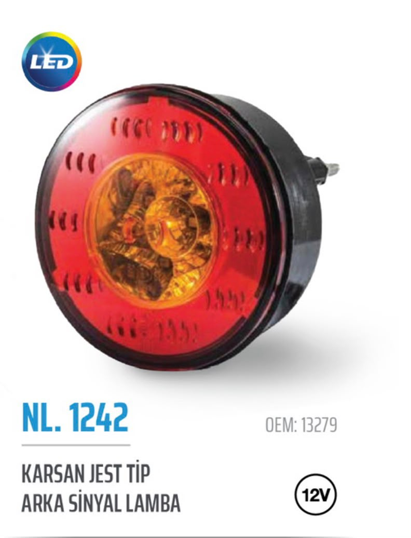 Karsan Jest Tip Arka Sinyal Lamba 12VOLT