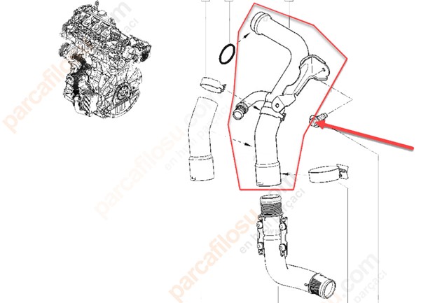 Devirdaim Su Borusu Master 3 2.3 Dci M9T | ATIK 112 | OEM 210470894R 8201128904 8200892132 8201128904 210470894r