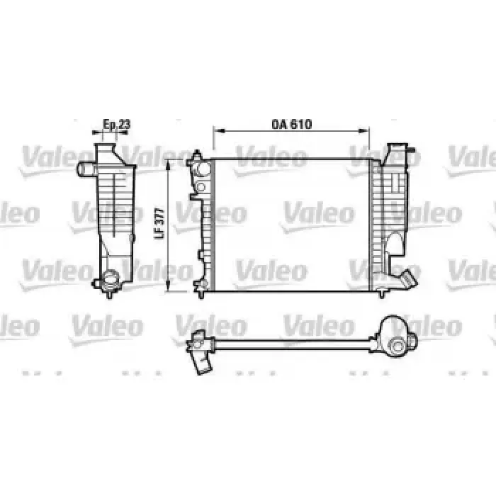 Motor Su Radyatoru (Segmanli) P306 Xsara 93 97 1,8 1,6I Klimali Olcu: (377,5*610*23) / (1351Z3 Aliniz) | VALEO 732535 | OEM 133045