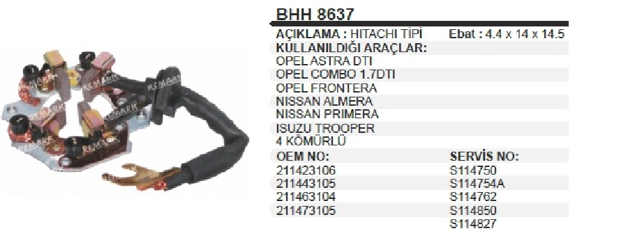 Marş Kömür Yuvası - Opel Combo Dzl | OEM BHH8637
