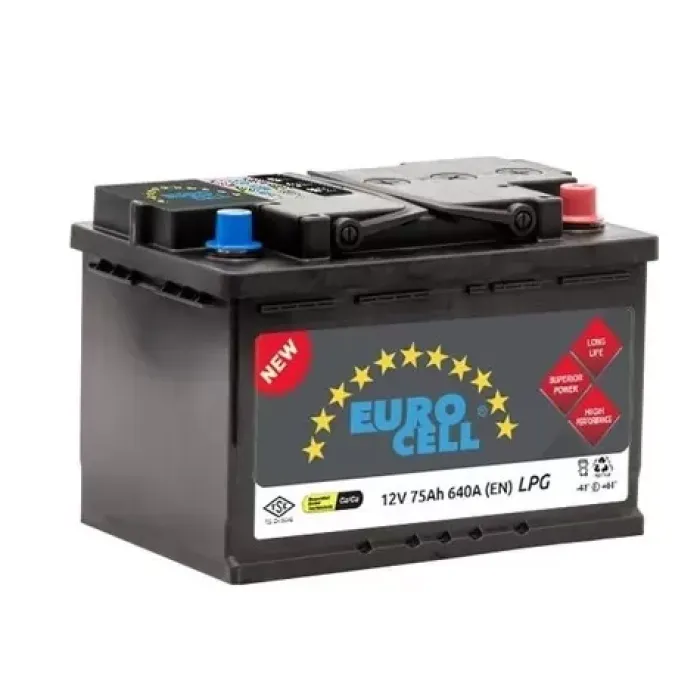 Aku 12V 75 Ah L3B (278×175×175) Tirnakli Alçak | EUROCELL 8699358520111