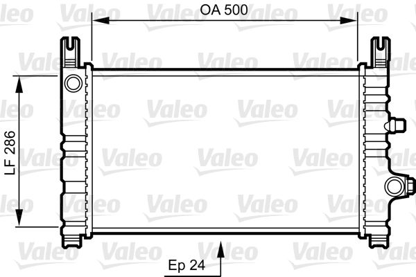Motor Su Radyatoru Fiesta III 1,6 / 1,8 92>96 Olcu: (500 X 286×24) Klimasiz | VALEO 731299 | OEM 1668907 1668907 6632235 6770850 6632235 6770850