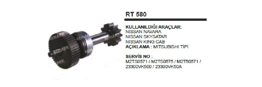 Redüktör Komple Tamir Takımı Milli + Marş Dişli 12 Diş - Nissan Skystar-Navara Diş Kafa Çapı: 46,5mm Boy | OEM RT580