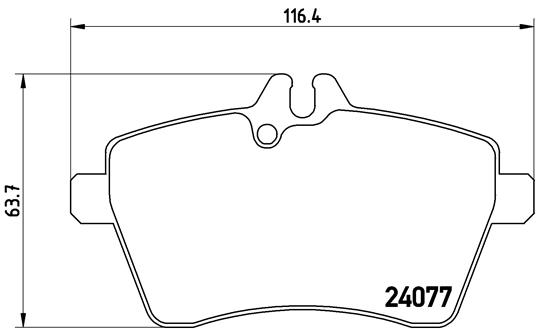 Fren Balatasi On A-Class W169 04>12 B-Class W245 05>11 | BREMBO P50056 | OEM A1694202020