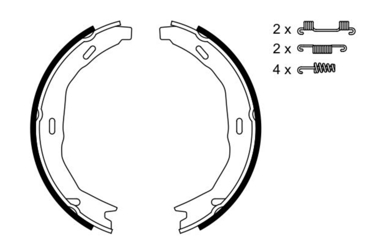 El Fren Balatası Yaylı W204, W207 | OEM 004 420 86 20