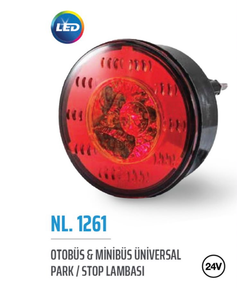 Otobüs Minibüs Üniversal Park Stop Lamba 24 Volt
