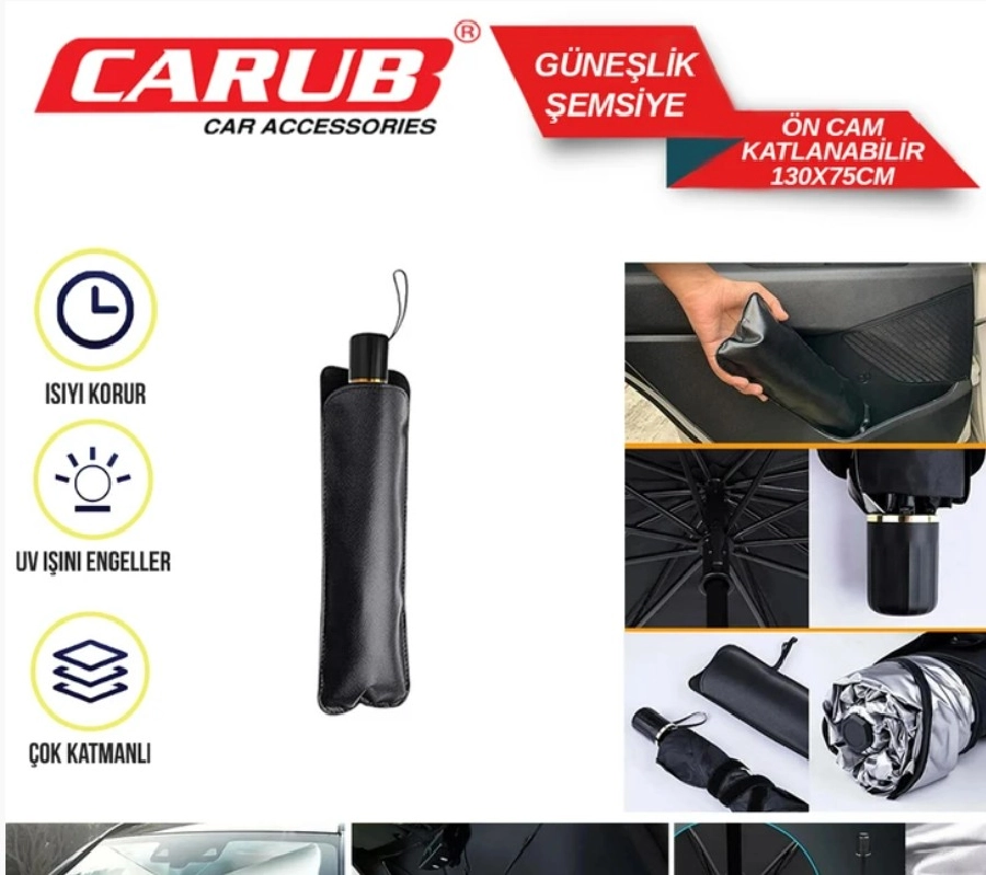 Güneşlik Ön Şemsiye Katlanır Orta 130X75 | OEM BR4953605