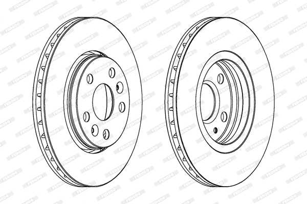 On Fren Aynasi (Diski) Havali Kangoo 3 Mercedes Citan 1,5DCI / 1,6 08> (5 Bijon) | FERODO DDF1733 | OEM 7701209839 402064230R 4154211200 4154200701