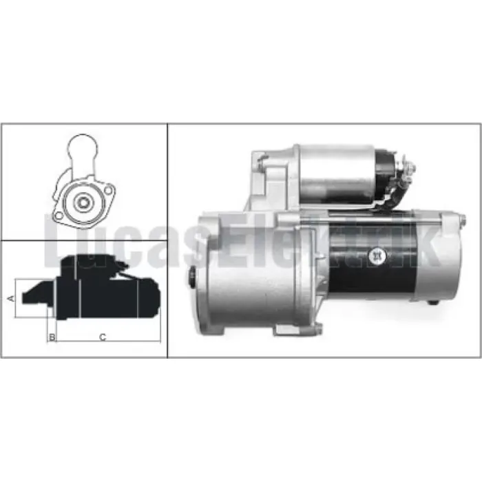 Mars Motoru 12V 2,0KW 10 Dis H100 Minibus | LUCAS 619 241 00 | OEM 3610042010 3610042011 3610047650