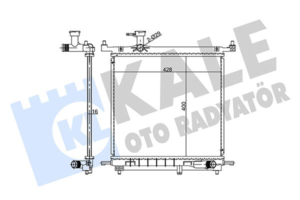 Motor Su Radyatoru Nissan Micra 1.2 2010-> Manuel Vites ( 400×428X16 ) | KALE 358685 | OEM 214101HC1A 214101HC1A / 214101HC1B 214101HC1B