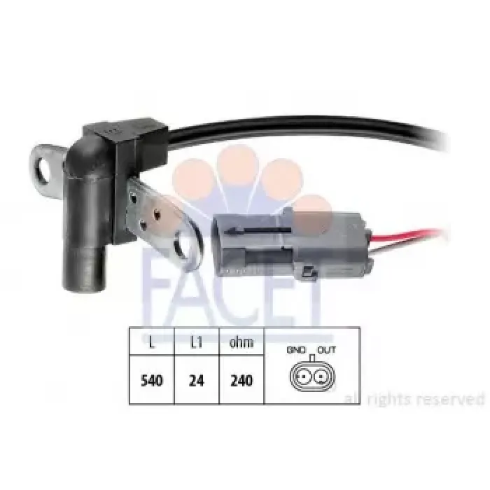 Krank Sensoru Mitsubishi Carisma 1.9 Laguna Megane R21 Safrane Scenic 2,0 16V | FACET 9.0016 | OEM 7700728637