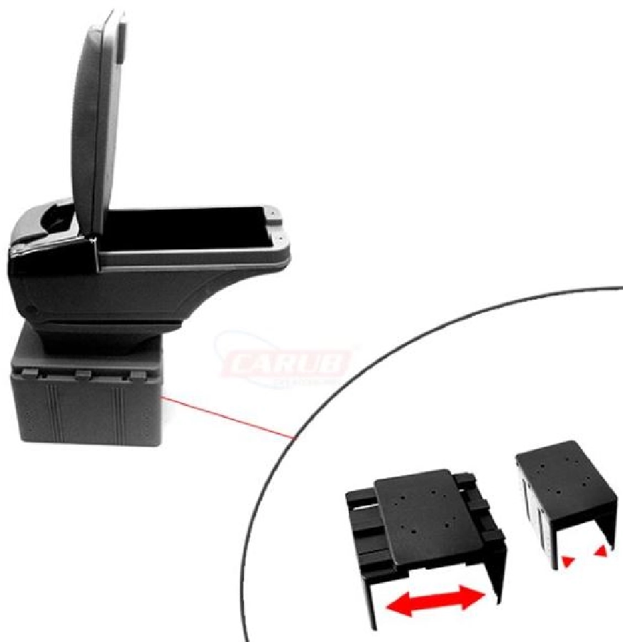 Kolçak Kızaklı Ayarlı Küllük + Bardaklık Siyah | OEM BR4705707