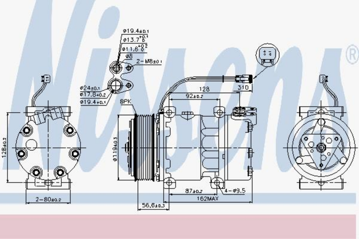 Klima Kompresörü Scania DC12 Euro 4, 5 | OEM 1853081