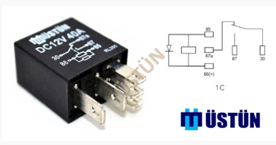 Röle Micro 12V 5P 40A New Holland Traktör | OEM RL350