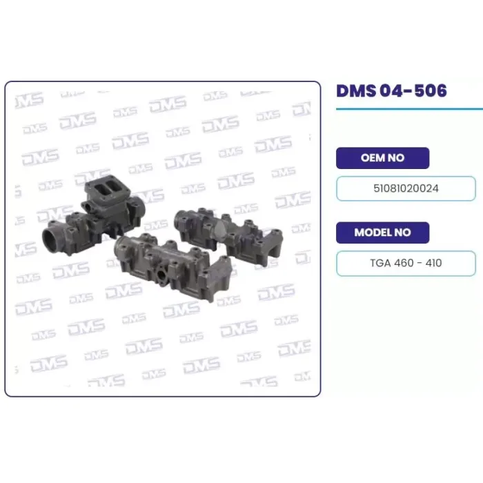Egzoz Manifoldu Takim AGR'Li MAN TGA 18.410 / 18.460 D2866 D2876 Lf-Loh | DEMOSAN 04-506 | OEM 51081010915 51081010913 51081010914 51081020024