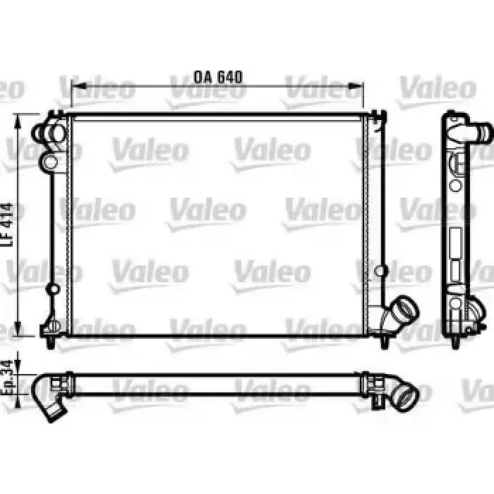 Motor Su Radyatoru P406 XU10J4R (2,0 16V) Klimali | VALEO 731382 | OEM 1301GE