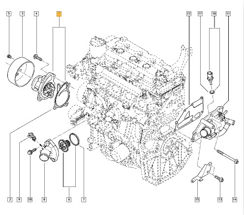 Devirdaim Pompasi Nissan Qashqai 1.2-1.6 2007-> Juke 1.2-1.6 2010-> Note 1.6 2006-> Docker Logan Sandero 1.2 2012-> Captur Kadjar Megane Clio 1.0 1.2 2012-> | MAIS 210108030R | OEM 210108030R 210108030R 210109409R 210109409R