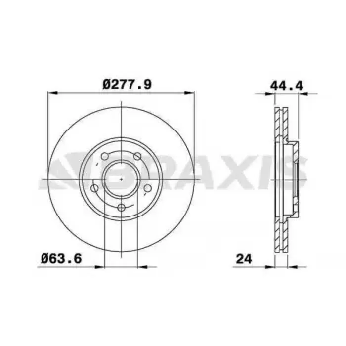 On Fren Disk Aynasi Connect 1.8TDCI 02>13 Absli ( Takim Fiyat ) | BRAXIS AE0188 | OEM 2T14 1125 CC 1361298 1361298
