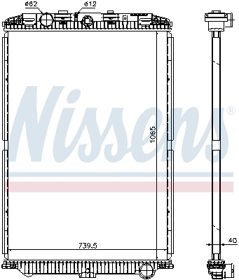 Motor Su Radyatoru DAF XF 105 (Cercevesiz) / (Mt) | NISSENS 614470 | OEM 1856628 1739550 1674136 1692332